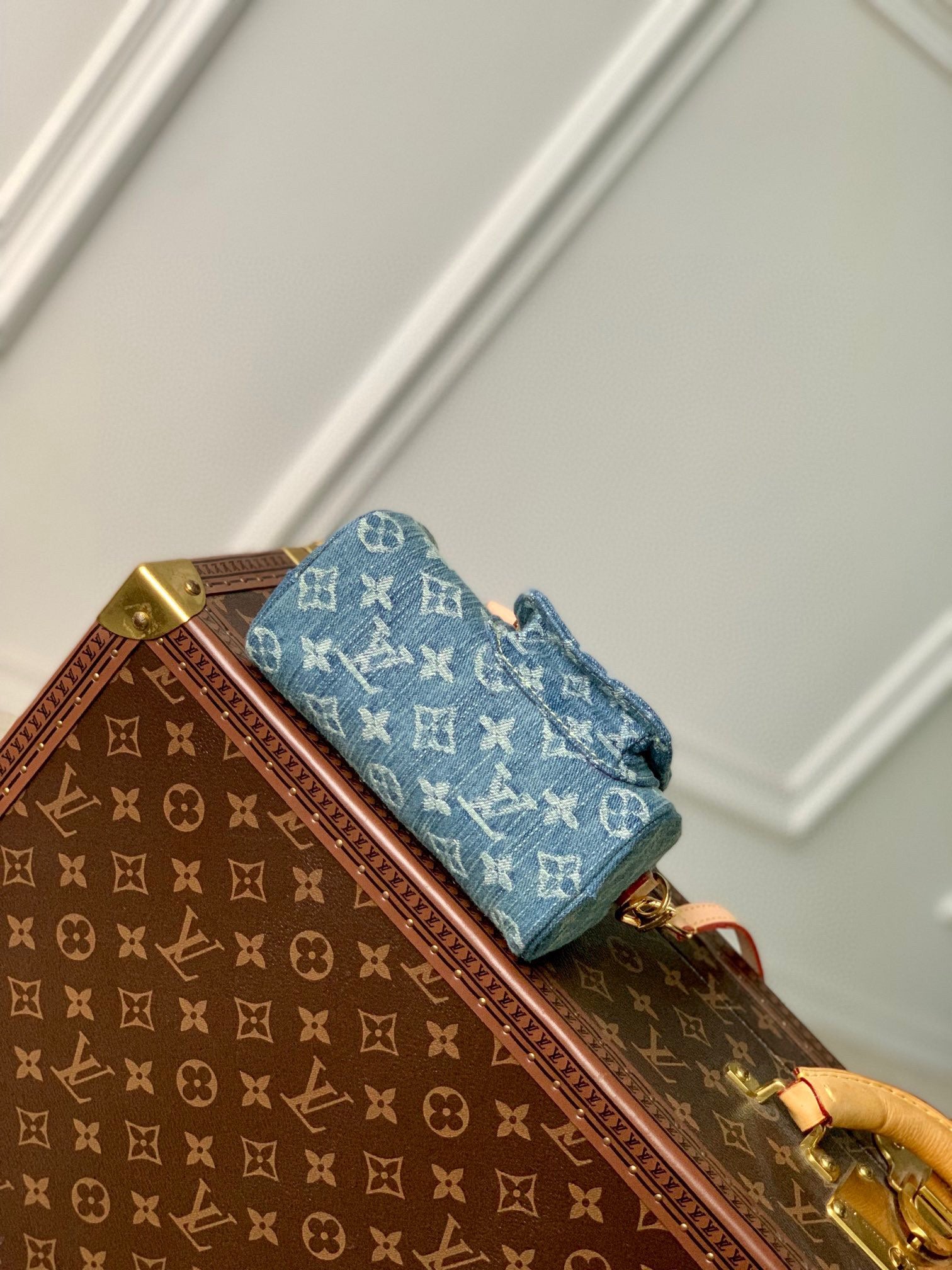 Louis Vuitton Nano Speedy Bag - Monogram Denim Blue