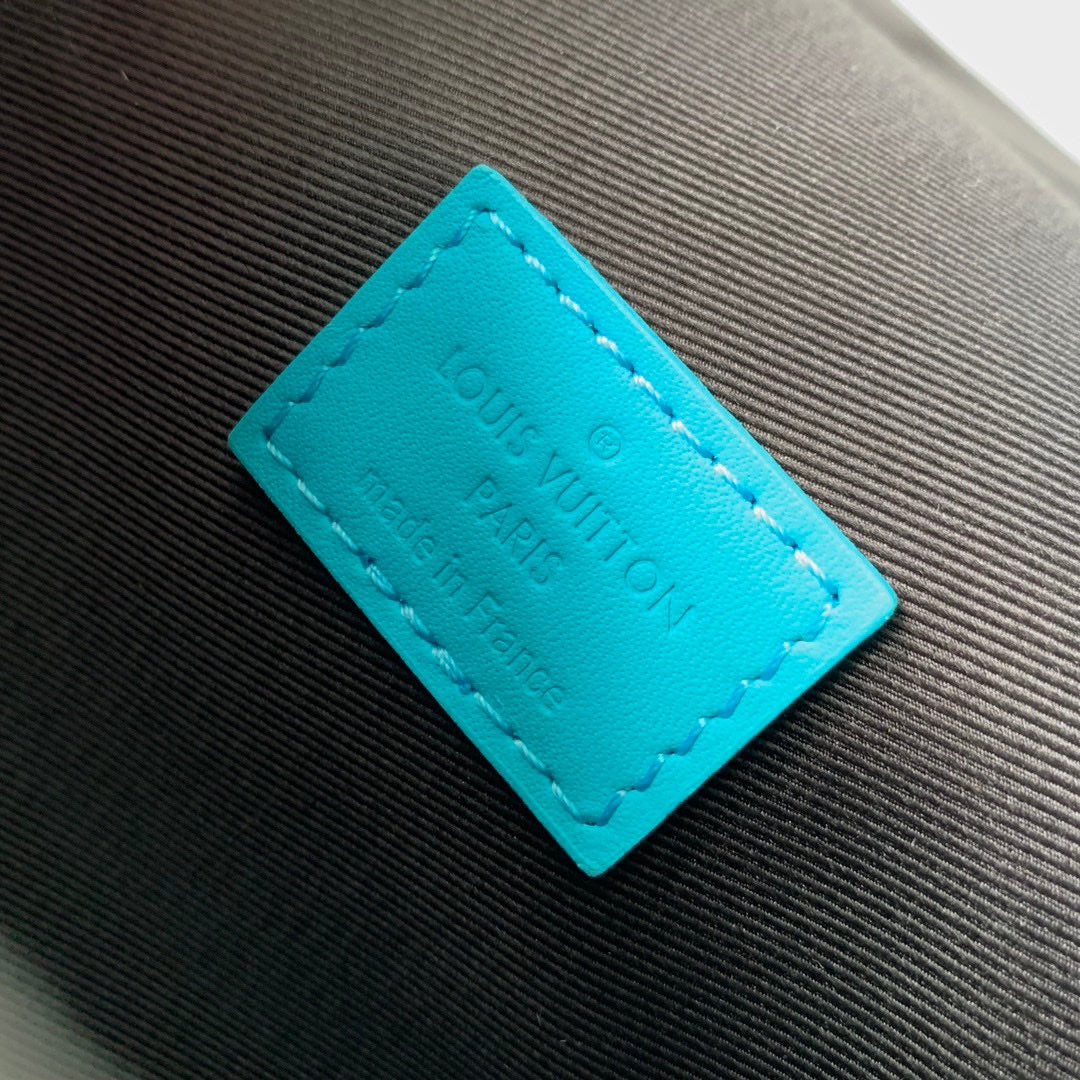 Louis Vuitton Monogram Eclipse Steamer Messenger Bag - Grey/Turquoise