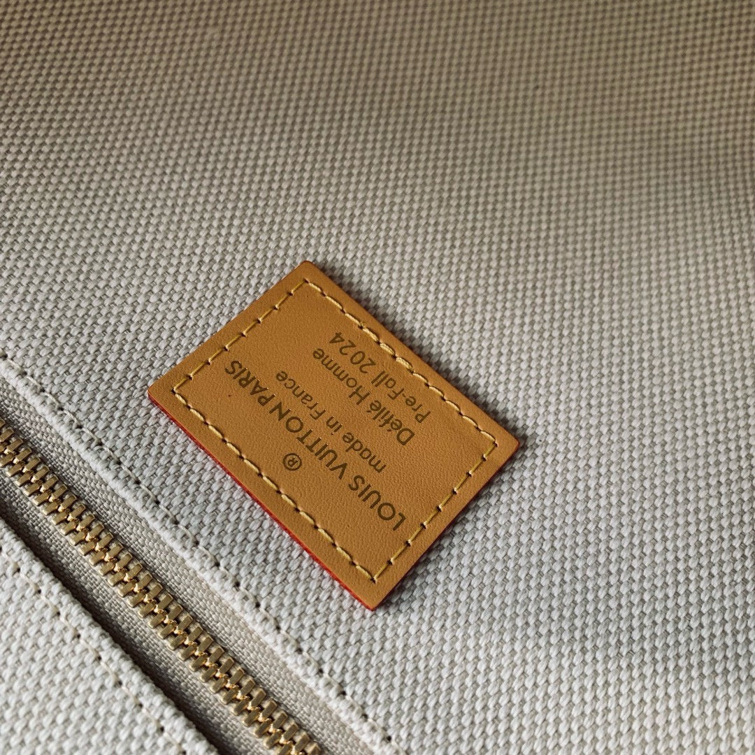 Louis Vuitton Blue Denim Checkerboard Crossbody Saddle Bag with Leather Strap