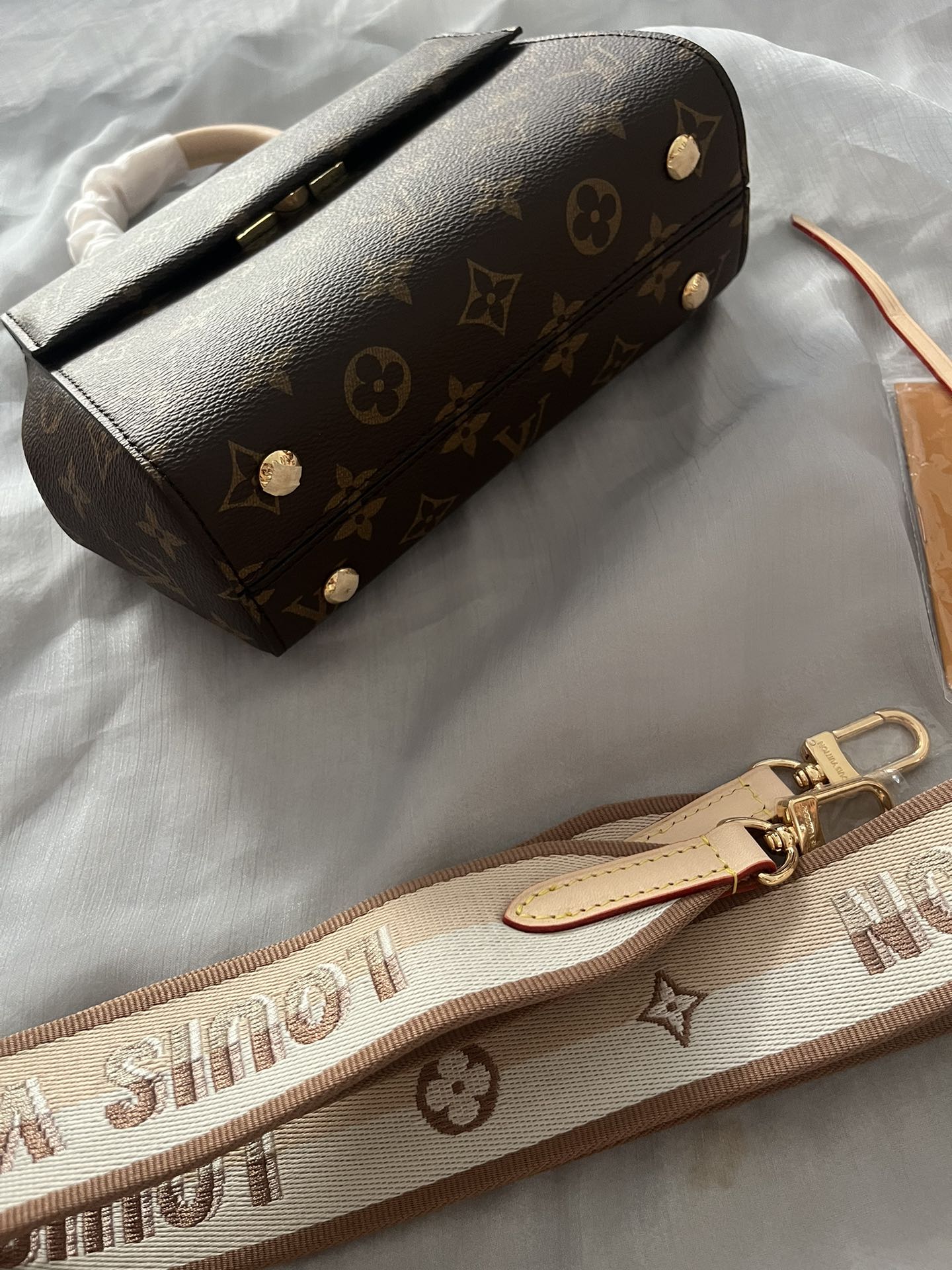 Louis Vuitton Vintage Monogram Canvas Mini Top Handle Bag with Crossbody Strap