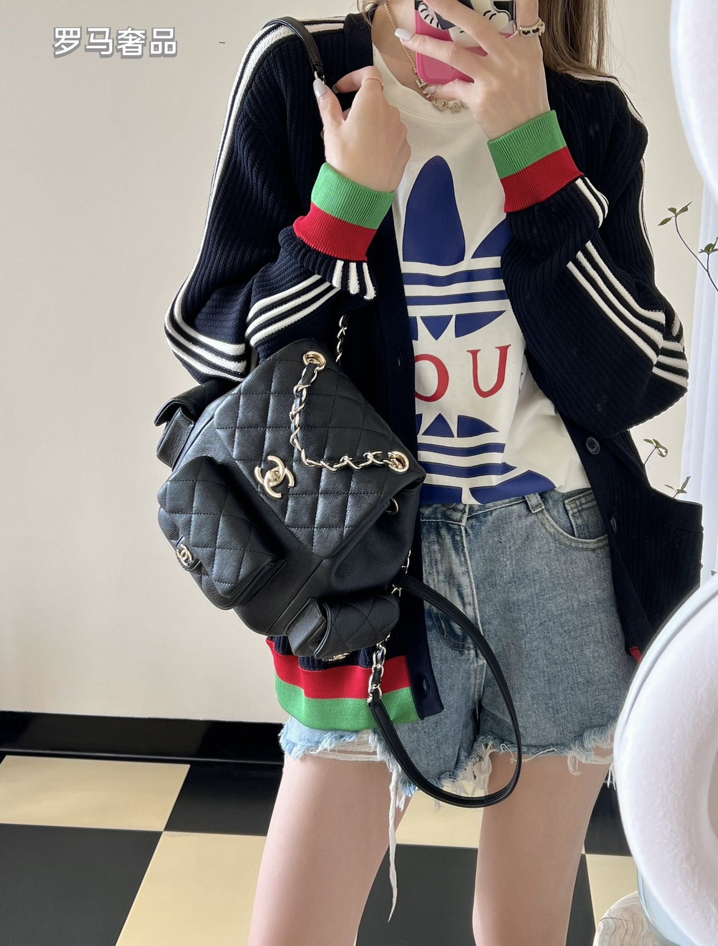 Chanel Dumas Quilted Caviar Leather Backpack - Black Gold-Tone Hardware