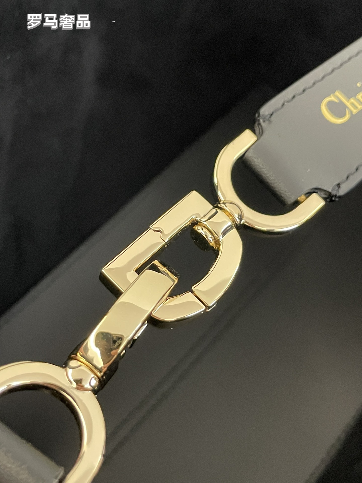 Dior Elegant Black Quilted Top Handle Handbag with Gold Letter Charms